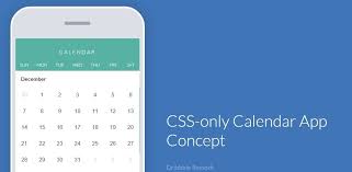 Css Only Calendar App Concept