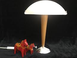 Ikea Mushroom Lamp Space Age Lamp Ikea Kvintol Lamp Frosted Glass And Wood With Chrome Base Vintage Beautiful Design From The 1990 S Mushroom Lamp Lamp Frosted Glass