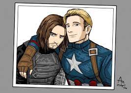 Peu après, il rencontra steve rogers et devint son meilleur ami. Le Soldat De L Hiver Et Captain America Heros Heros Marvel Les Super Heros