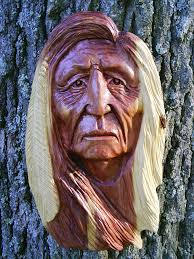 Native American Carving By Gordon Wood Carving Art Wood Carving Faces Carving
