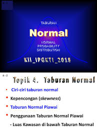 Taburan ke arah kiri min bersamaan dengan taburan ke arah kanan min dan minnya adalah 1.2.1. Topik 4 Taburan Normal Part 12