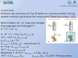 Contoh Soal Hukum Archimedes Ipa Smp