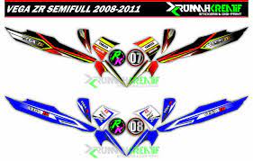 Stiker motor vega zr valentino rossi 123decal.com custom decals, static cling decals, window decals, vinyl decals. Striping Semi Full Vega Zr 2008 2011 Decal Dari Tangan Pertama Pasti Lebih Murah Lazada Indonesia