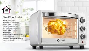 Berapa lama waktu untuk memanaskan oven. Jual Oven Listrik Kirin Kbo 250ra Kap 25 L Lampu Panggang Ayam Ss Online Mei 2021 Blibli