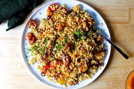 A combination of several favorite recipes all in one! Pearl Couscous With Olives And Roasted Tomatoes Smitten Kitchen