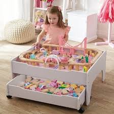 Motorised train set by early learning centre (elc). Https Www Ukdealsandgiveaways Co Uk Pink Reversible City And Train Table Set 29 99 Was 49 99 Studio Feed Id 6218 Train Table Wooden Train Set Wooden Train