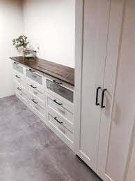 Just Sharing A Quick Pic Of Our Laundry Room As We Just Finished These Are Ikea Brimnes Dres Ikea Laundry Room Diy Laundry Room Makeover Laundry Room Makeover