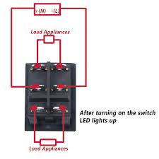 The vmdj is a unique dpdt momentary rocker switch. Amazon Com Mxuteuk 2pcs 12v Red Led Light Waterproof Boat Rocker Switch On Off On 3 Position 6pin 16a 250v 20a 125v Kcd4 203nr W Industrial Scientific