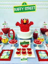 Terrific Chevron Elmo Dessert Table Hostess With The Mostess Dessert Table Birthday Birthday Candy Table Kids Dessert Table