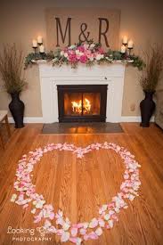Michelle And Ron S Valentine S Day Wedding Ceremony Indoor Wedding Decorations Wedding Inside Home Wedding Decorations