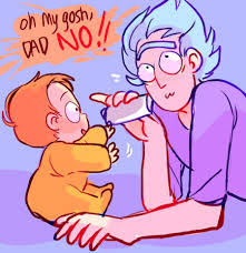 Birdman Rick And Morty Voice Actor Ttoba S Art Blog Please More Rick Being Cute With Baby Morty Rick And Morty Comic Rick And Morty Characters Rick I Morty