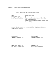 Maybe you would like to learn more about one of these? Lampiran 2 Lembar Pengesahan Proposal