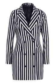 The most common black and white striped blazer material is faux leather. Black And White Striped Blazer Dress 776eea