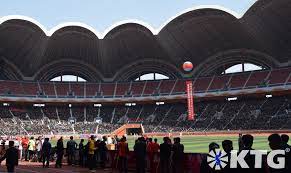 · the pyongyang marathon starts and ends in a stadium filled with 50,000 spectators. Rungrado May Day Stadium Ktg Tours Pyongyang North Korea