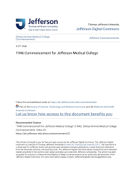1946 Commencement for Jefferson Medical College