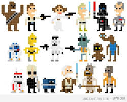 Pixel Star Wars A New Hope Geeky Cross Stitch Cross Stitch Pixel Art