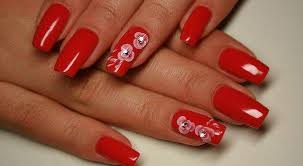 Comprar suministros de uñas acrílicas empezar a ponerte las uñas acrílicas ¿por qué irte a un salón de belleza para ponerte uñas acrílicas cuando puedes hacerlo tú. 20 Disenos De Unas De Color Rojo Con Flores A Photo On Flickriver