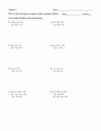 Systems Of Equations Elimination Worksheet Inspirational Solving Systems Two Equations W Cramer S Rule Answer In 2020 Simultaneous Equations Equations Teaching Methods