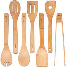 Island bamboo 4pc pakka wood kitchen utensil set rainbow. Amazon Com Wooden Spoons For Cooking 7 Pack Bamboo Kitchen Utensils Set For Nonstick Cookware Wooden Spatula Cooking Spoon Fork Turner Kitchen Tongs Wooden Cooking Utensils Set Bamboo Kitchen Tools Kitchen Dining
