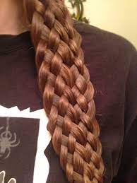 9 Strand Braid Separate Hair Into 9 Sections 5in Back 4 In Front Take The Piece Closest To The Face And Weave I Hair Styles Braided Hairstyles Hair Clothes