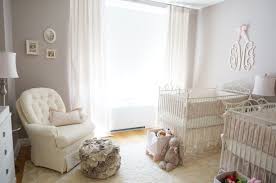 Rugh design featured color july '16. Pink Ivory And Grey Twin Girls Nursery Project Nursery