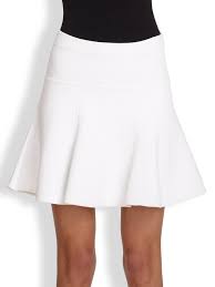 Step by step instructions with easy pictures. A L C Connor Flared Stretch Knit Skirt In White Lyst