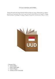 Setiap sila yang ada di dalam pancasila itu sampai kapanpun tidak akan pernah bisa dipisahkan, setiap. Doc Makalah Sikap Positif Terhadap Pembukaan Uud1945 Dave 20 Academia Edu