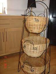 Wire market basket stand, packism countertop 3 tier fruit basket stand with removable wire basket for fruit, vegetable, snacks, potato, floor standing metal storage basket for kitchen bathroom pantry. 3 Tier Fruit Basket Stand Tier Wicker Basket Kitchen Fruit Vegetable Stand Storage Rack Tiered Fruit Basket Vegetable Basket Basket