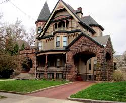 Victorian Housing Style This Elaborately Detailed House Is Victorian Because Of The Multiple Rail Victorian Homes Exterior Victorian Homes Old Victorian Homes