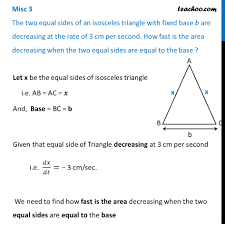 👉 learn how to find the missing side of a triangle. Misc 3 Two Equal Sides Of Isosceles Triangle Fixed Base B