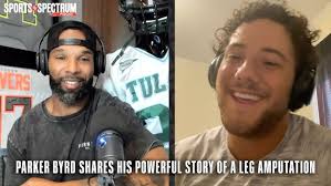 East Carolina's Parker Byrd talks about his losing his leg to amputation  and trusting in God's plan