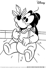 Goofy and max coloring pages. Young Goofy Christmas Coloring Printable For Kids