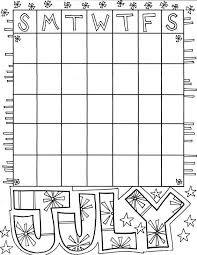 These free coloring calendar pages have been in the works for months. Simple Calendar July Coloring Page Free Printable Coloring Pages For Kids