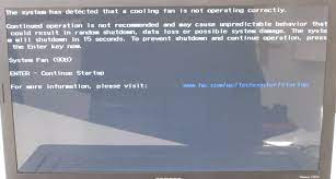System Fan Error Hp Support Community 3972564