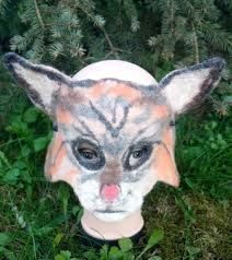 Luxurious childrens felted cat mask.Therian cat mask.Festival  headdress.Carneval | eBay