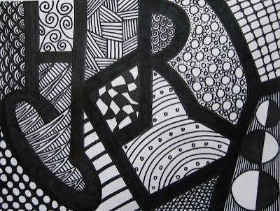 Name Tangles • TeachKidsArt