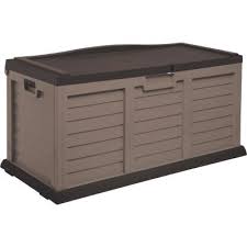 This storage tub is also lockable. Outdoor Storage Benches Outdoor Storage The Home Depot