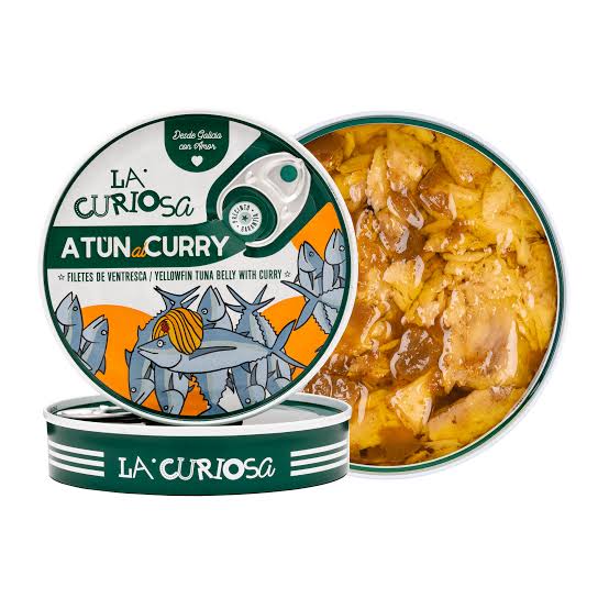 Ventresca de atún al curry verde - La curiosa
