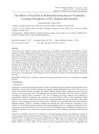 Hanya aku cinta kau seorang full movie. Pdf The Effects Of Youtube In Multimedia Instruction For Vocabulary Learning Perceptions Of Efl Students And Teachers