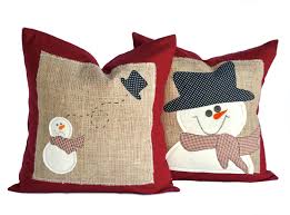 Two Snowman Pillow Covers Holiday Pillows Christmas Pillow Decorative Pillow Cushion Christmas Dec Christmas Pillow Holiday Pillows Covers Holiday Pillows