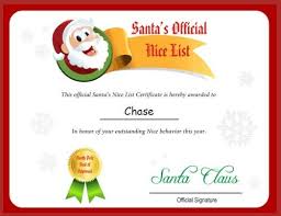 Free certificate template printable award certificates achievement templates. Free Printable Santa Letters Nice List Certificate From Template Carlynstudio Us