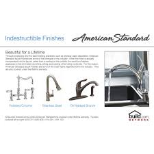 We support our workmanship with a limited lifetime functional warranty. American Standard 4205 000 021 Bone Reliant Plus Kitchen Faucet Faucet Com
