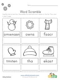 Top 5 kindergarten sight words word scramble kids activities. Winter Word Scramble Worksheet All Kids Network