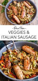 One Pan Veggies Italian Sausage Recipe In 2021 Italian Sausage Recipes Easy Pork Tenderloin Pork Recipes