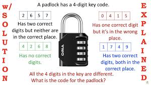 A combination lock is a fairly simple device that provides a high level of security. Open Lock By Cracking Code Puzzle With Answer And Explanation Part 1 With English Subtitle Youtube