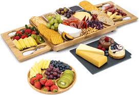 Here you can explore hq cheese platter transparent illustrations, icons and clipart with filter setting polish your personal project or design with these cheese platter transparent png images, make it. Amazon Com Smirly Cheese Board And Knife Set Large Charcuterie Board Set Cheese Platter Board Bamboo Cheese Board With Cutlery Set Cheese Tray Wooden Cheese Board Set Cheese Cutting Board Set Cheese