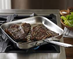 All Clad D5 Stainless Steel Square Grill Pan Cooking Food Organic Cooking
