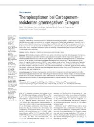 Esok sekolah atau cuti ( 4.september.2017). Therapieoptionen Bei Carbapenem Resistenten Gramnegativen Erregern