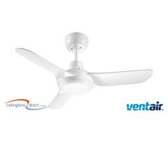 White Ventair Spyda Mini 3 Blade 900mm 35 Indoor Outdoor Designer Ceiling Fan Ceiling Fan Design Ceiling Fan Design