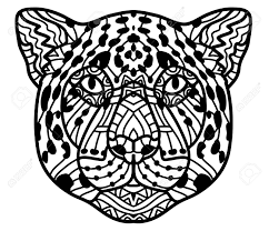 Monochrome Handgezeichneten Tuschezeichnung Painted Jaguar Auf Weissem Hintergrund Mit Stammes Muster Ausmalbilder Buch Fur Erwachsene Line Art Design Lizenzfrei Nutzbare Vektorgrafiken Clip Arts Illustrationen Image 92913448